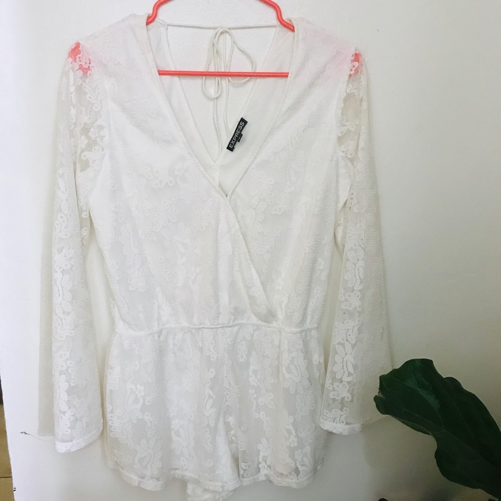 White lace romper